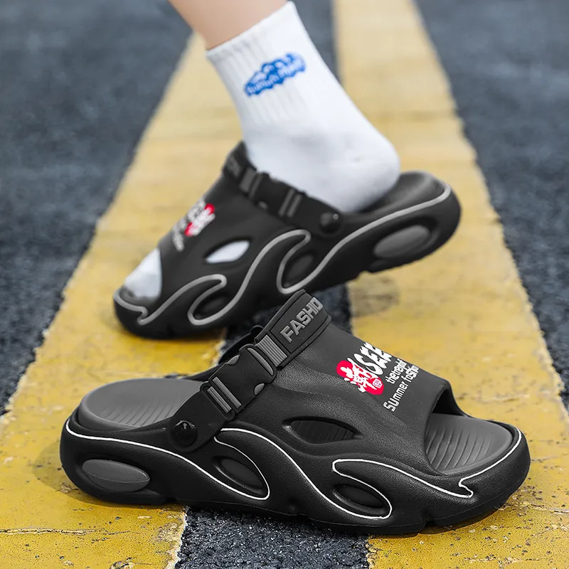 NANJIREN Beach Sandals Men Gray/Blue/Brown-7