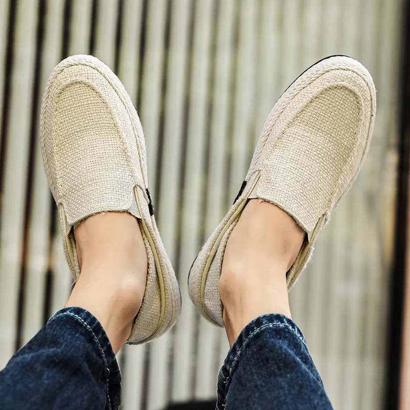 NANJIREN Espadrilles Men Black/Gray/Beige-5
