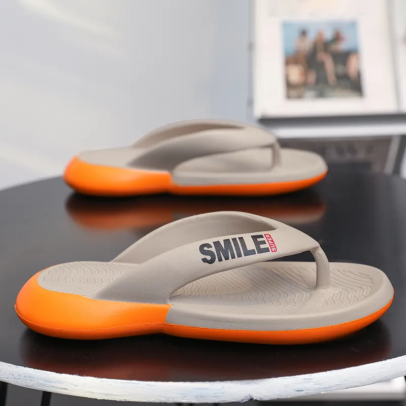 NANJIREN Quiet Odor Resistant Abrasion Resistant Slip Resistant Quick Dry Antibacterial Flip Flops Men's-6