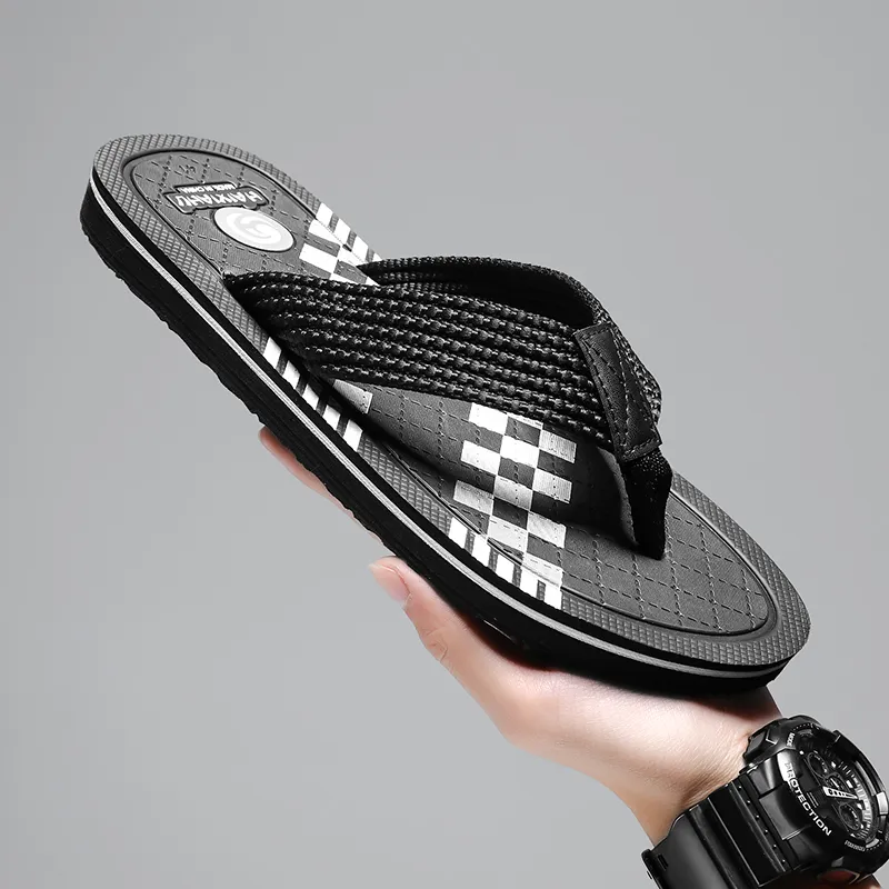 NANJIREN Woven Quiet Odor Resistant Abrasion Resistant Slip Resistant Flip Flops Men's-9