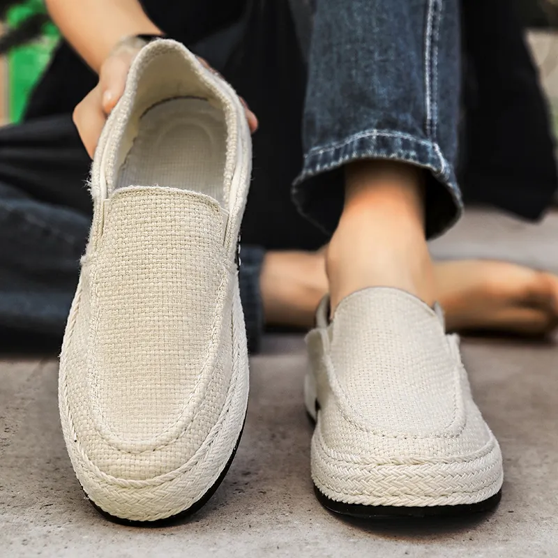 NANJIREN Espadrilles Men Black/Gray/Beige-2
