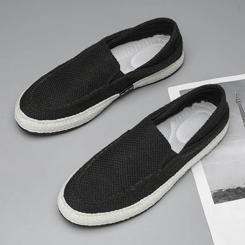 NANJIREN Espadrilles Men Black/Gray/Beige-10