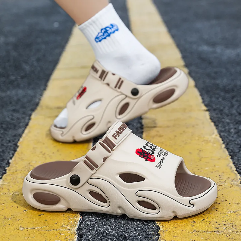 NANJIREN Beach Sandals Men Gray/Blue/Brown-17