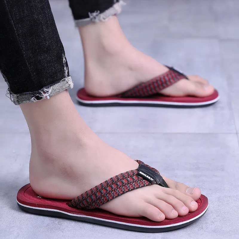NANJIREN Cut Out Quiet Odor Resistant Abrasion Resistant Slip Resistant Quick Dry Antibacterial Flip Flops Men's-13
