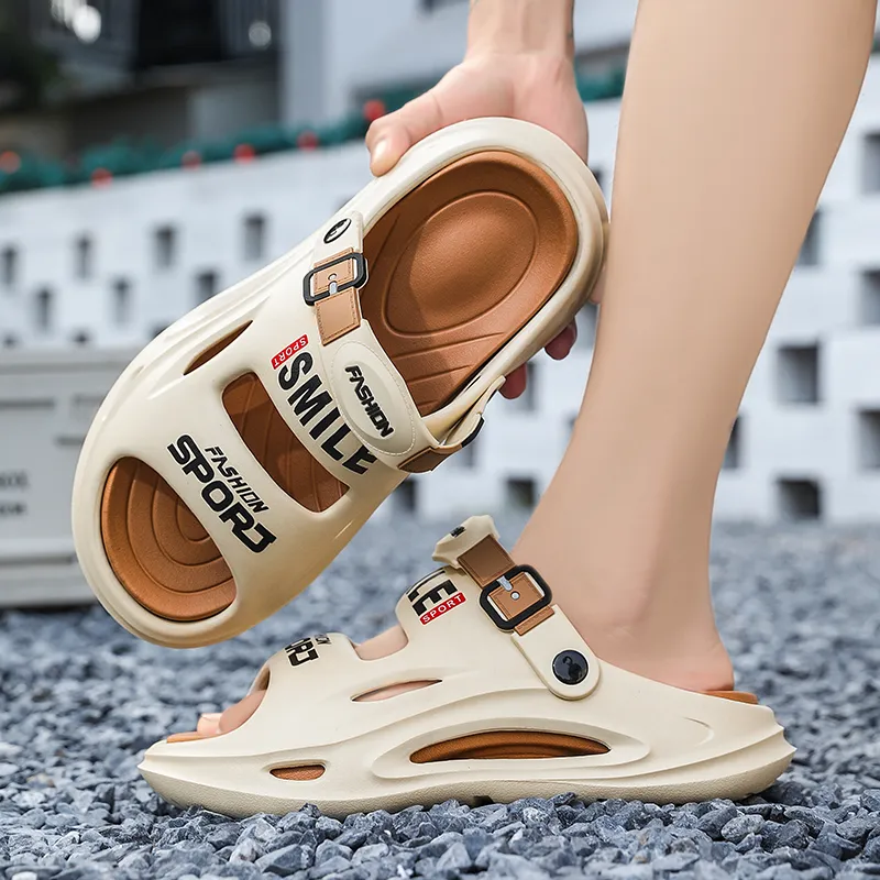 NANJIREN Beach Sandals Men Black/Green/Khaki/Gray-7