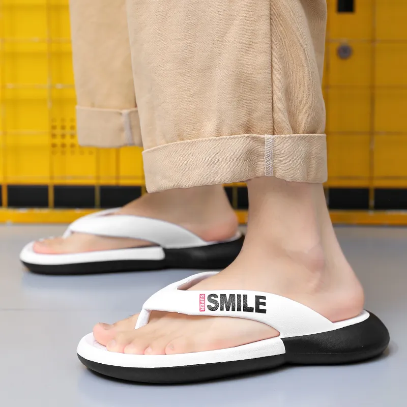 NANJIREN Quiet Odor Resistant Abrasion Resistant Slip Resistant Quick Dry Antibacterial Flip Flops Men's-12