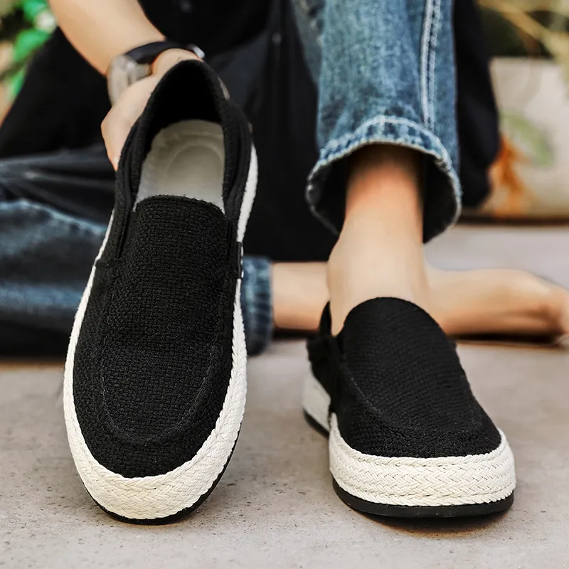 NANJIREN Espadrilles Men Black/Gray/Beige-8