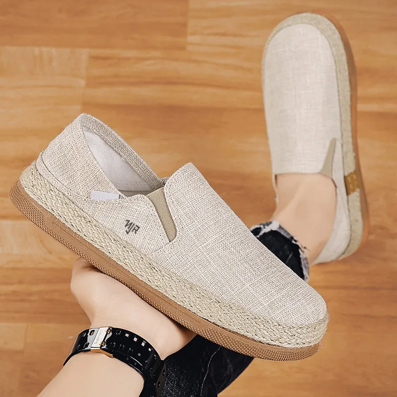 NANJIREN Espadrilles Men Black/Beige/Gray-13