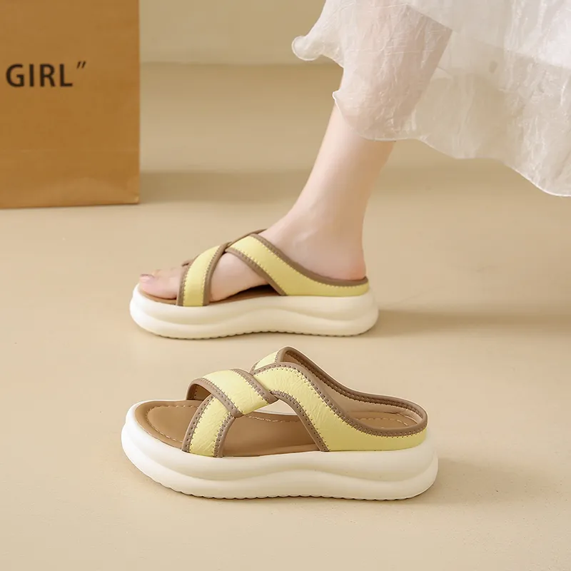NANJIREN Quiet Slip Resistant Odor Resistant Abrasion Resistant Cushioning Slide Slippers Women's-9