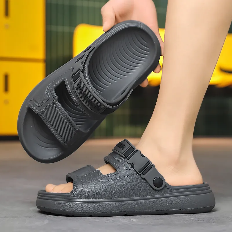 NANJIREN Beach Sandals Men Black/-12