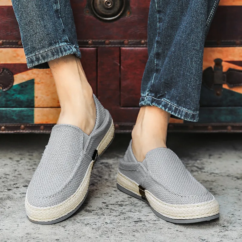 NANJIREN Espadrilles Men Black/Gray/Beige-16