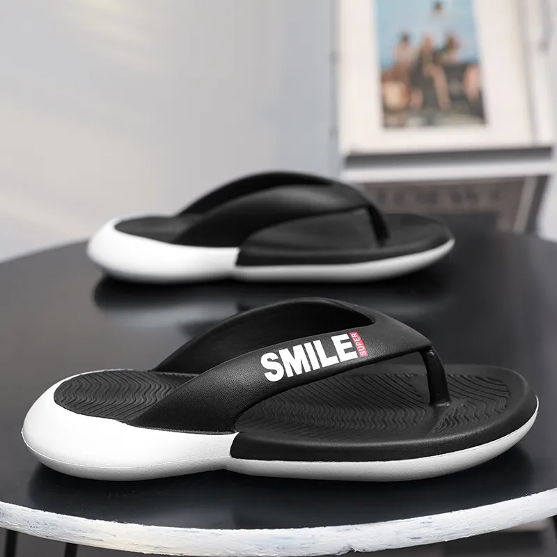 NANJIREN Quiet Odor Resistant Abrasion Resistant Slip Resistant Quick Dry Antibacterial Flip Flops Men's-1