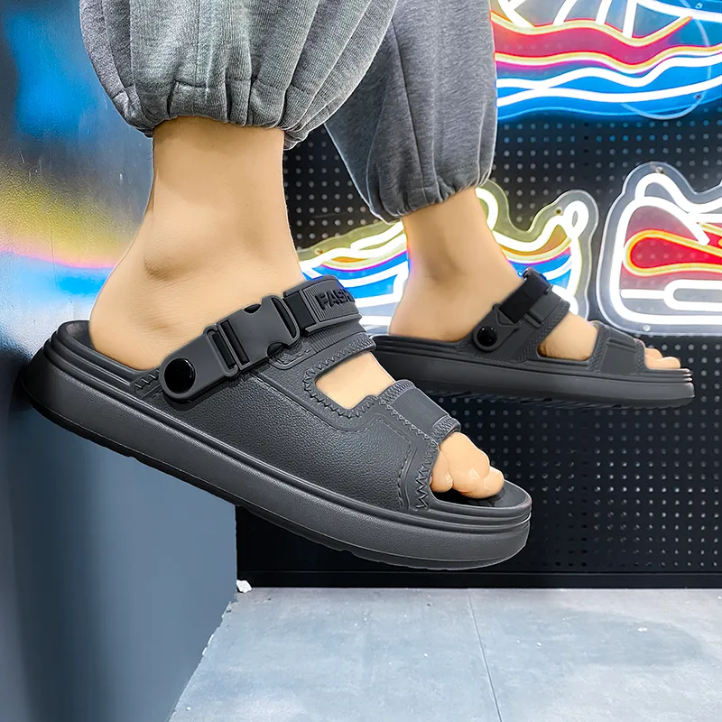NANJIREN Beach Sandals Men Black/-13