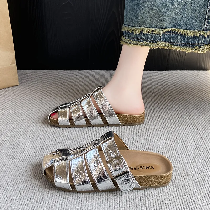 NANJIREN Antibacterial, Slip Resistant, Abrasion Resistant, Odor Resistant, Quiet Closed Toe Slippers Women's-6