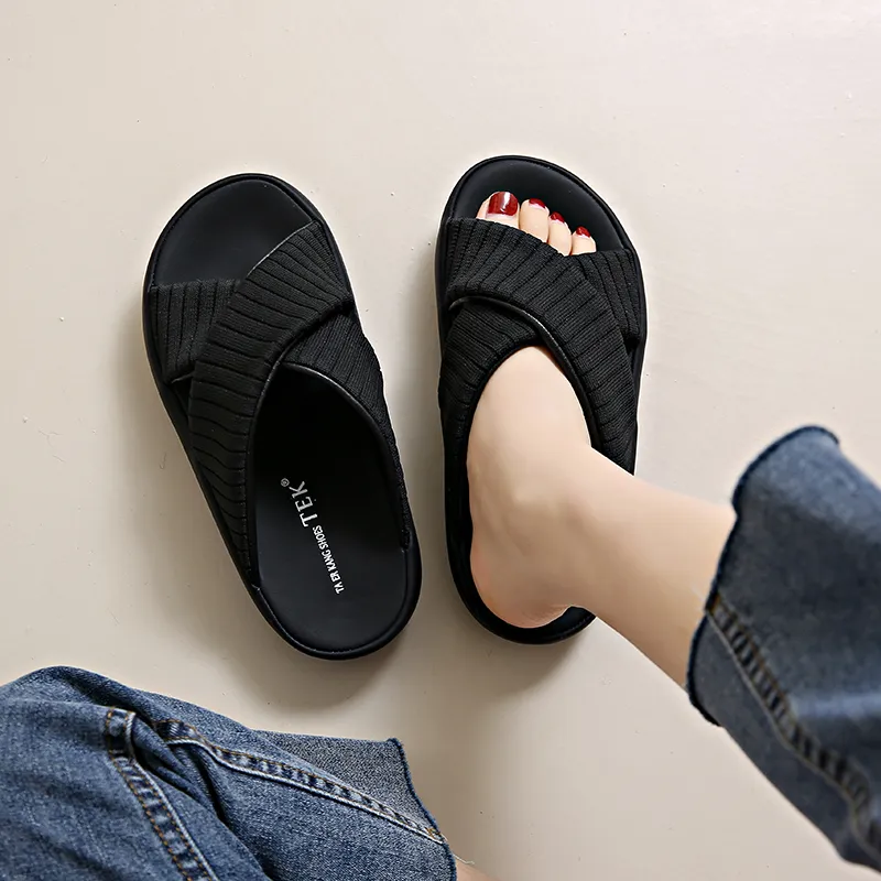 NANJIREN Cut Out Odor Resistant Slide Slippers Women's-11