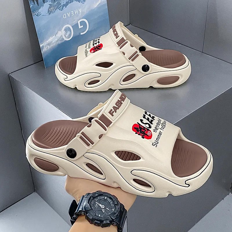 NANJIREN Beach Sandals Men Gray/Blue/Brown-18