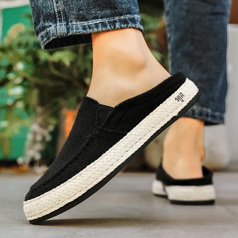 NANJIREN Espadrilles Men Black/Gray/Beige-13