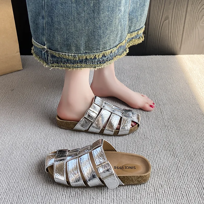 NANJIREN Antibacterial, Slip Resistant, Abrasion Resistant, Odor Resistant, Quiet Closed Toe Slippers Women's-7