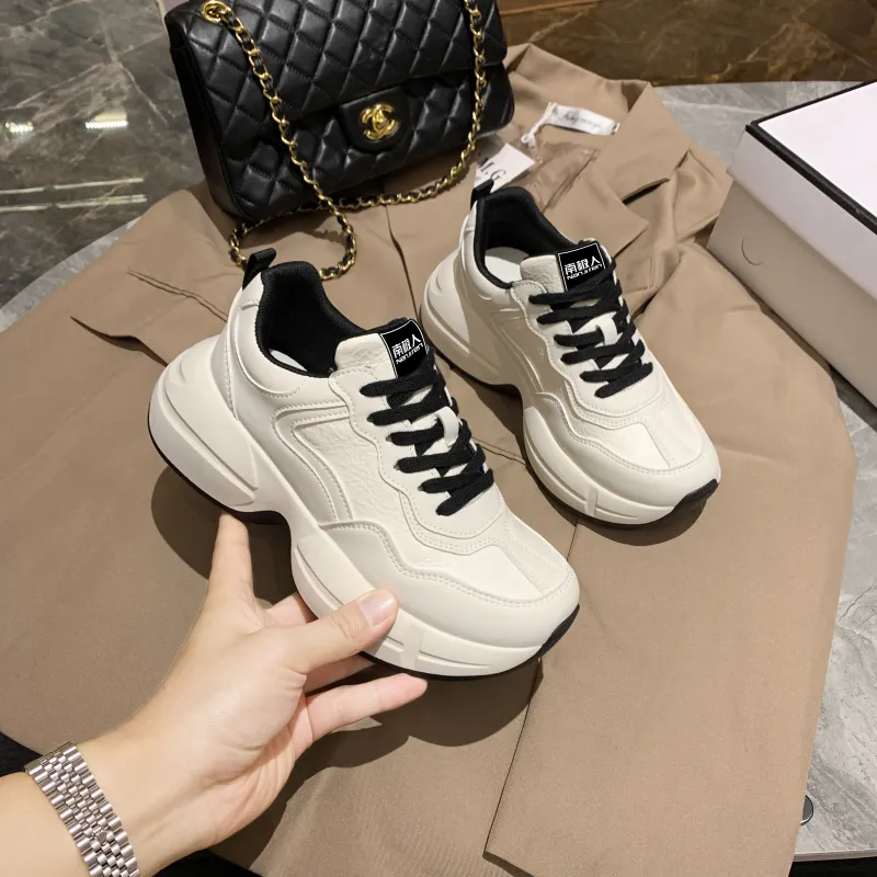 NANJIREN Anti Slip Wear Resistant Low Top Chunky Sneakers Women's-4