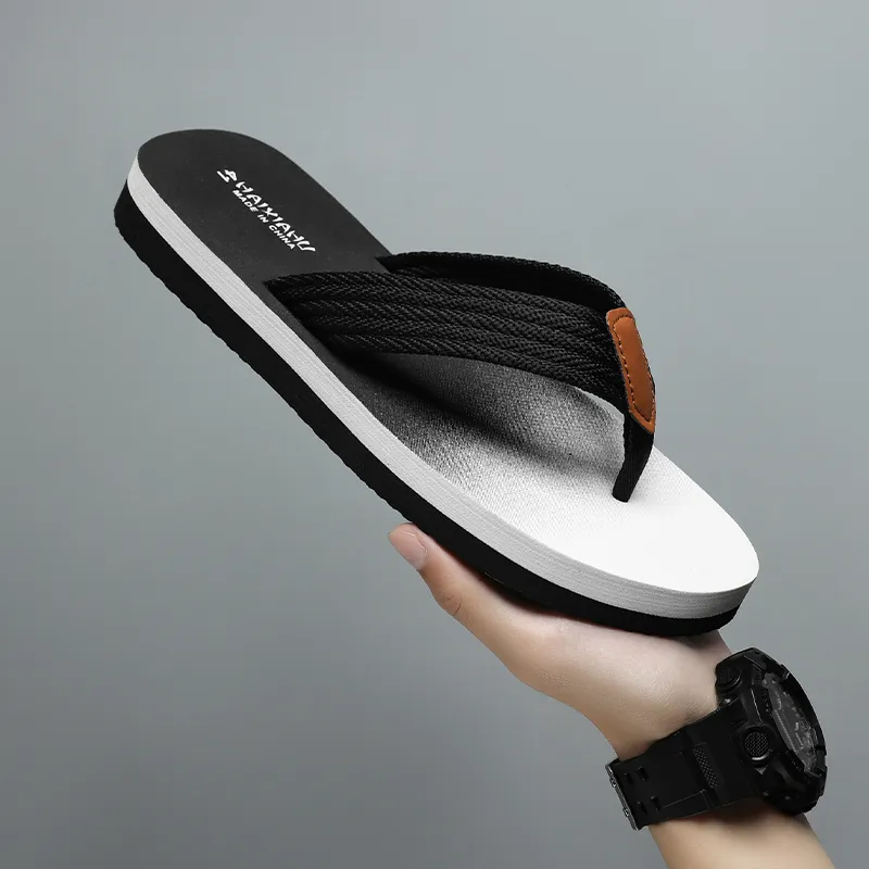NANJIREN Woven Quiet Odor Resistant Abrasion Resistant Slip Resistant Flip Flops Men's-7