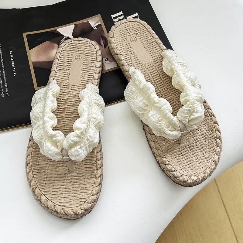 NANJIREN Quiet Odor Resistant Abrasion Resistant Slip Resistant Massage Flip Flops Women's-2