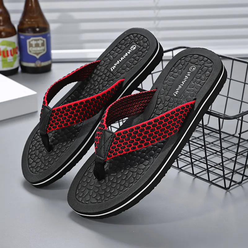 NANJIREN Woven Quiet Odor Resistant Abrasion Resistant Slip Resistant Antibacterial Flip Flops Men's-8