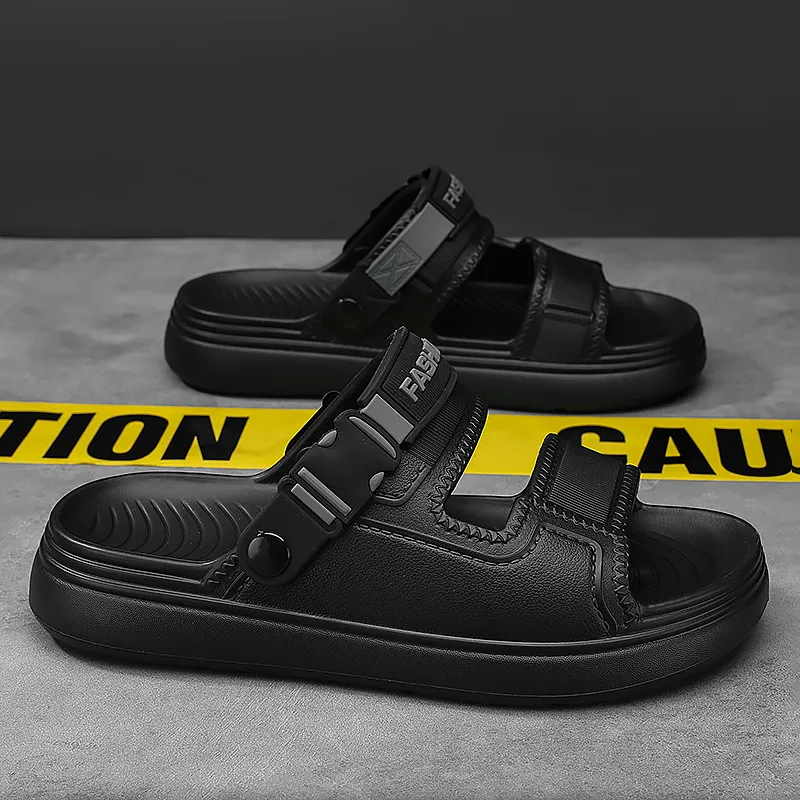 NANJIREN Beach Sandals Men Black/-4