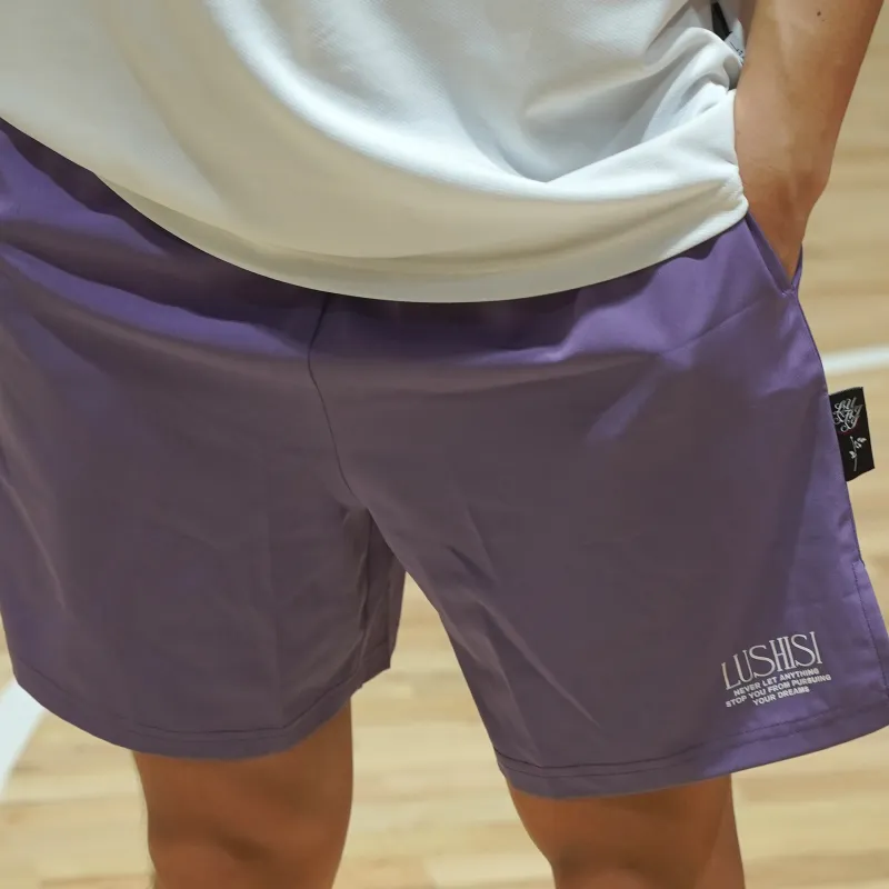 LUSHISI Basketball Shorts Unisex Purple-4