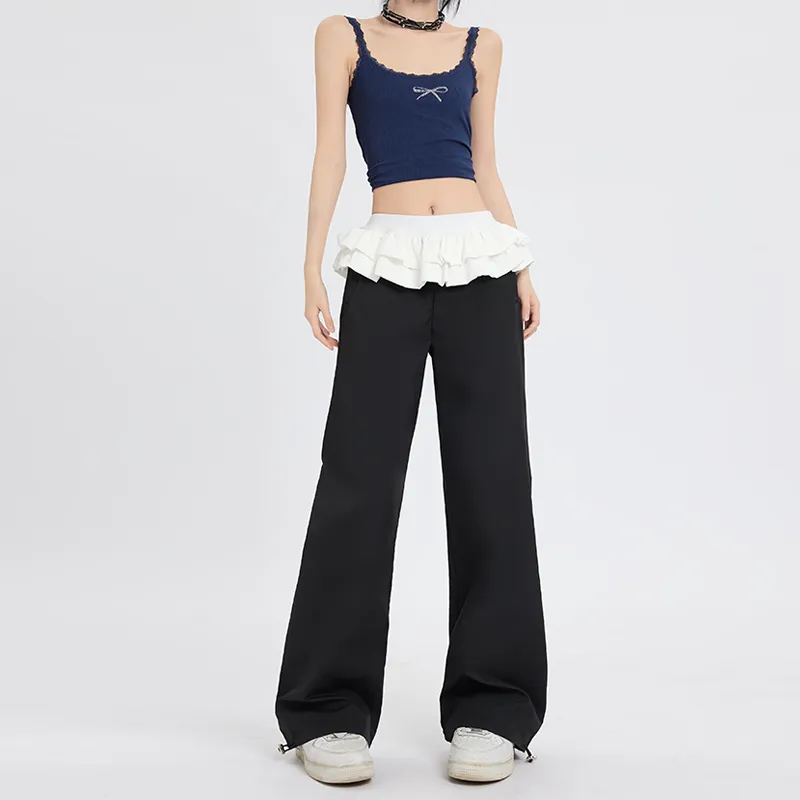 FHMY Casual Pants Women's Black-6