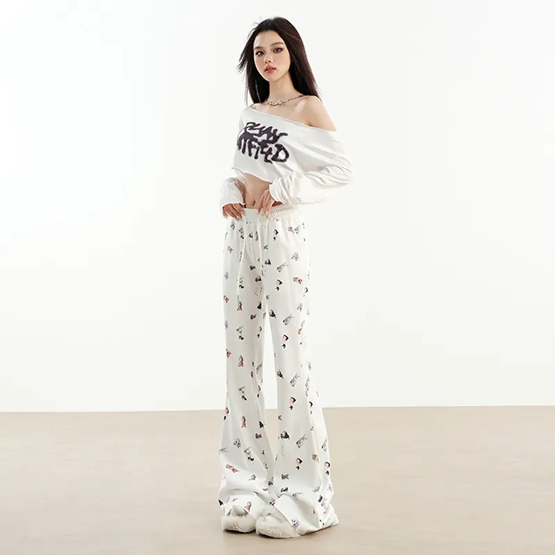 FHMY Casual Pants Women's White-2