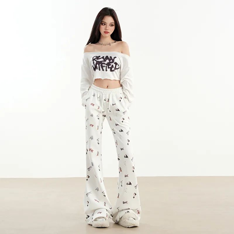 FHMY Casual Pants Women's White-10