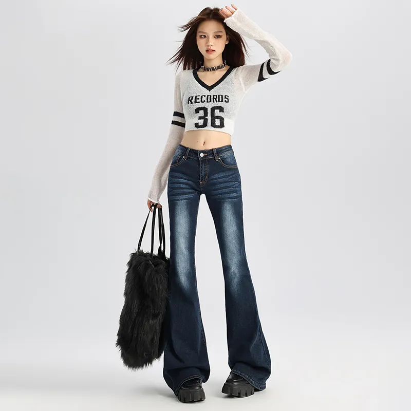 Vine Color Jeans Women's Dark Blue-20