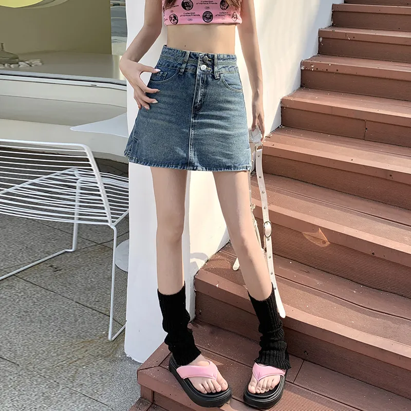 FHMY Denim Short Skirts Women's-3