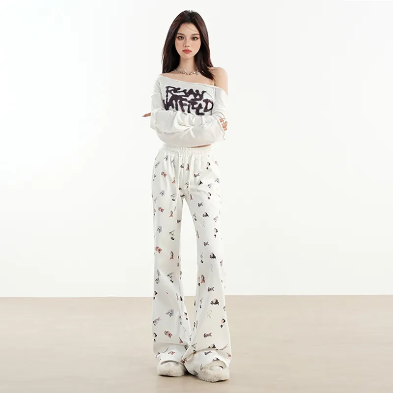 FHMY Casual Pants Women's White-7