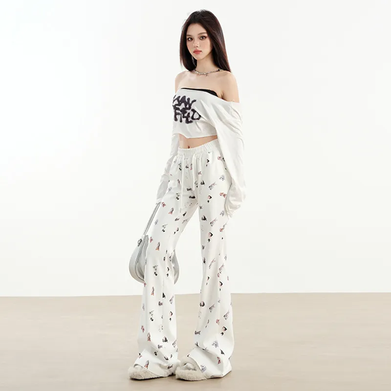FHMY Casual Pants Women's White-11