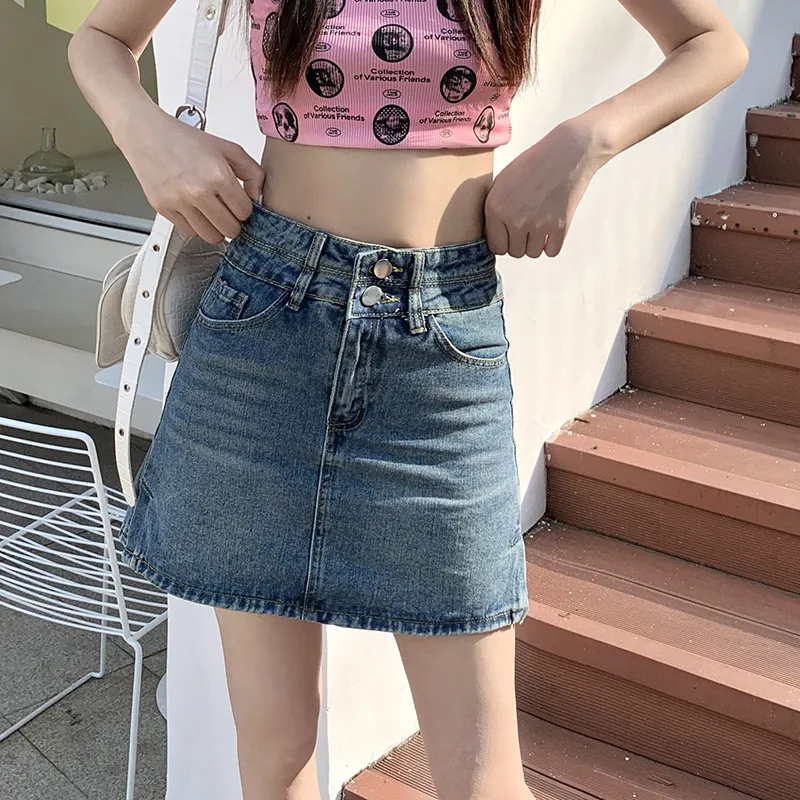 FHMY Denim Short Skirts Women's-4
