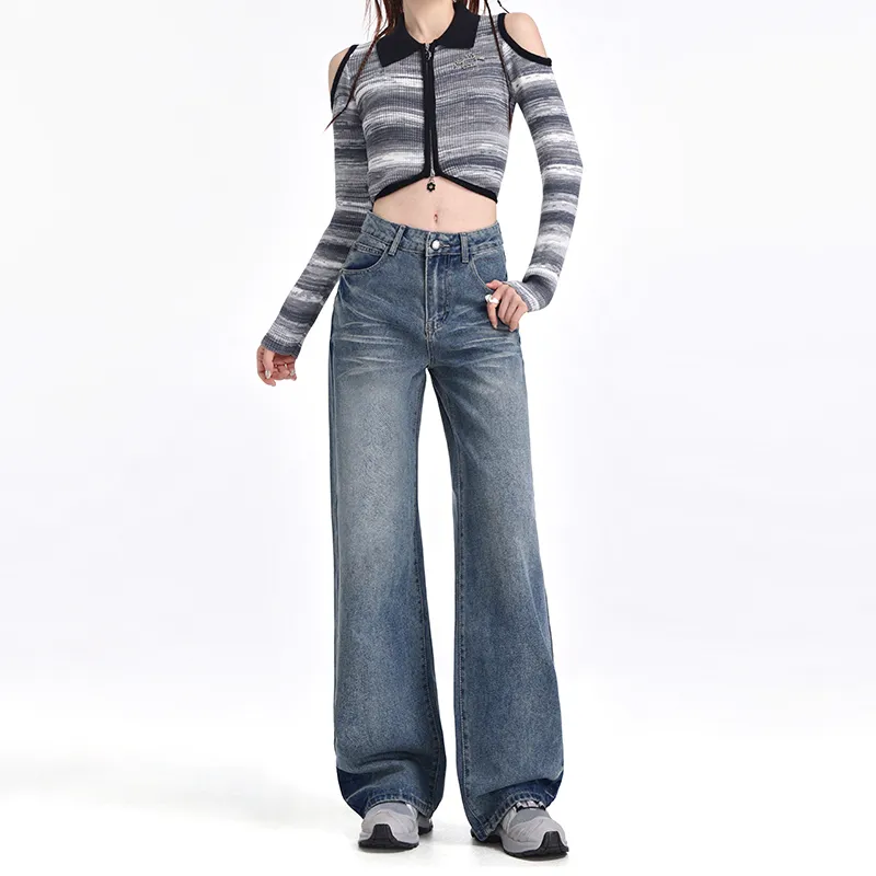 FHMY Jeans Women's Vintage Blue-5