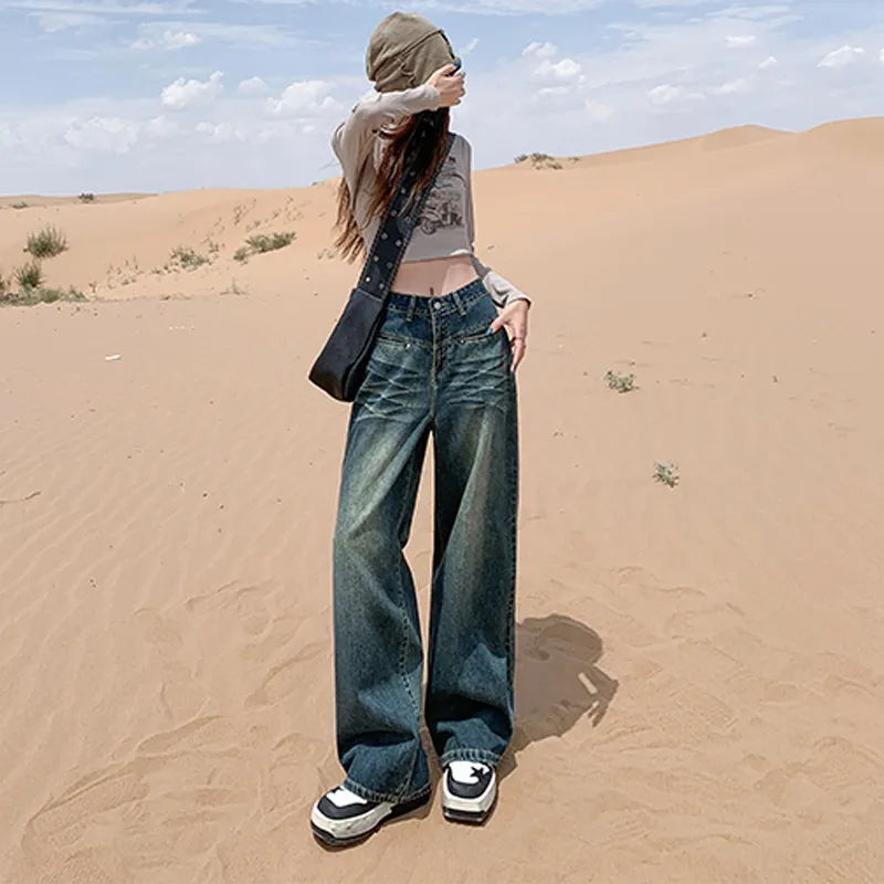 FHMY Jeans Women's Vintage Blue-4