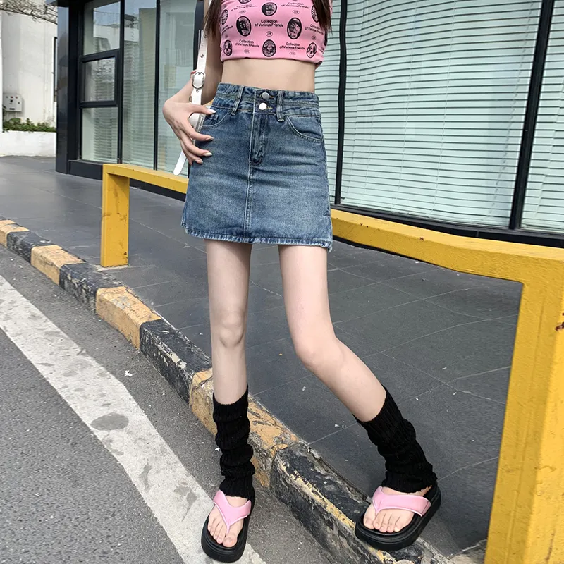 FHMY Denim Short Skirts Women's-2