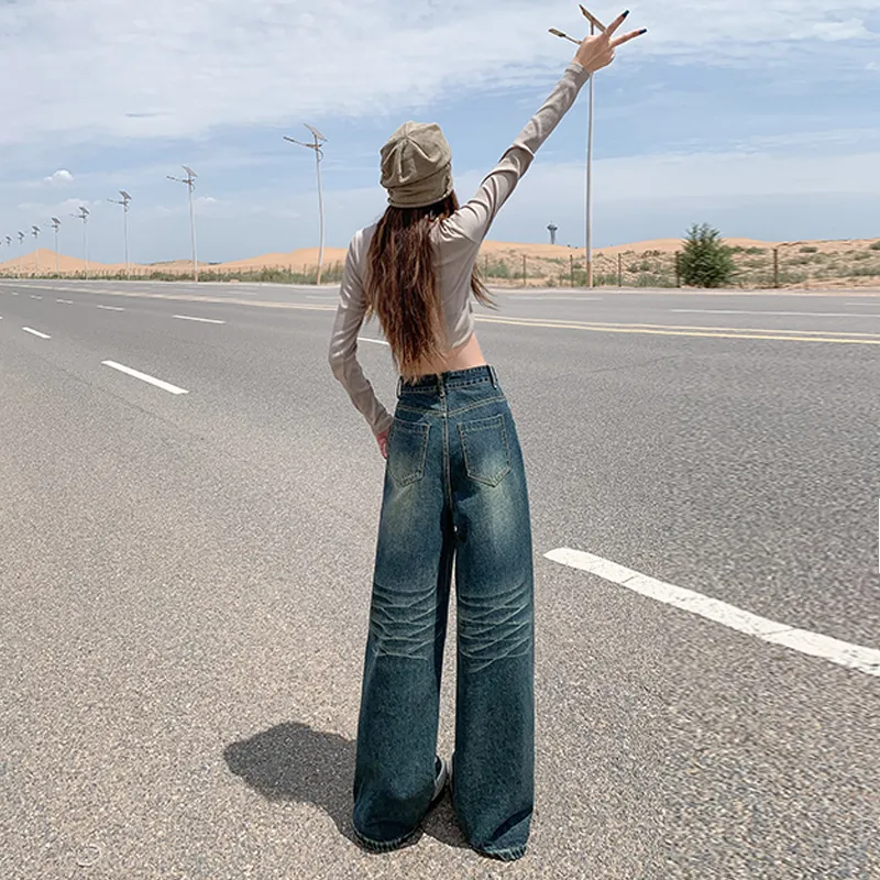 FHMY Jeans Women's Vintage Blue-1