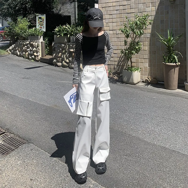 FHMY Casual Pants Women's White-1