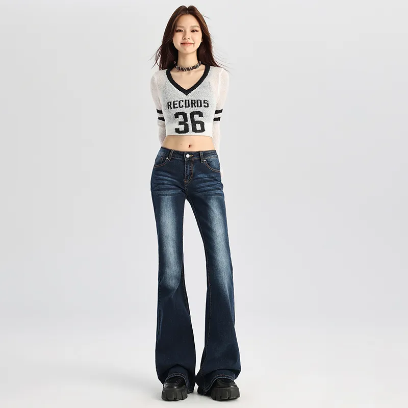 Vine Color Jeans Women's Dark Blue-23