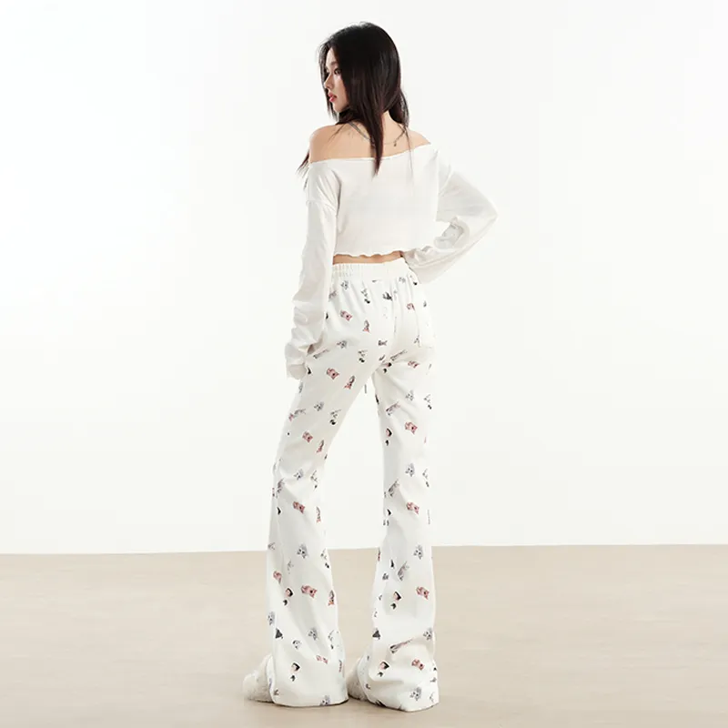 FHMY Casual Pants Women's White-5