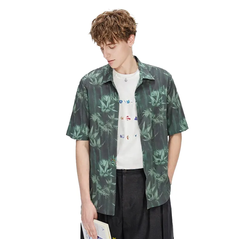 MAURRGOOU Shirts Unisex Green-2