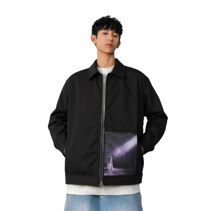 MAURRGOOU Jackets Coats Unisex Black-3