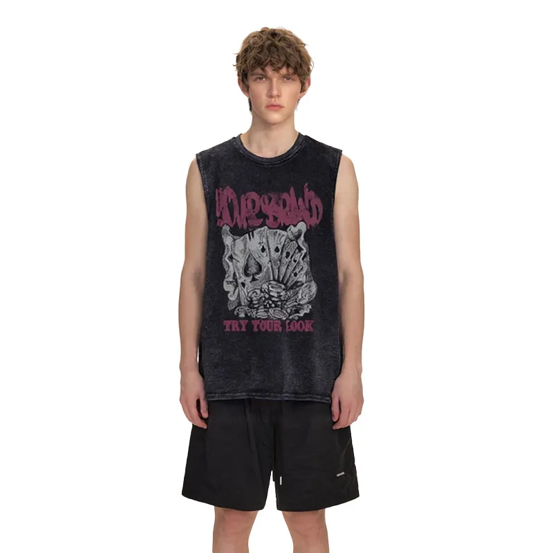 MAURRGOOU Tank Top Unisex Black-4