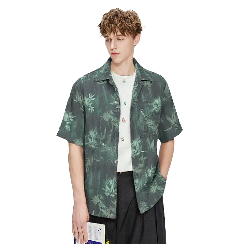 MAURRGOOU Shirts Unisex Green-3