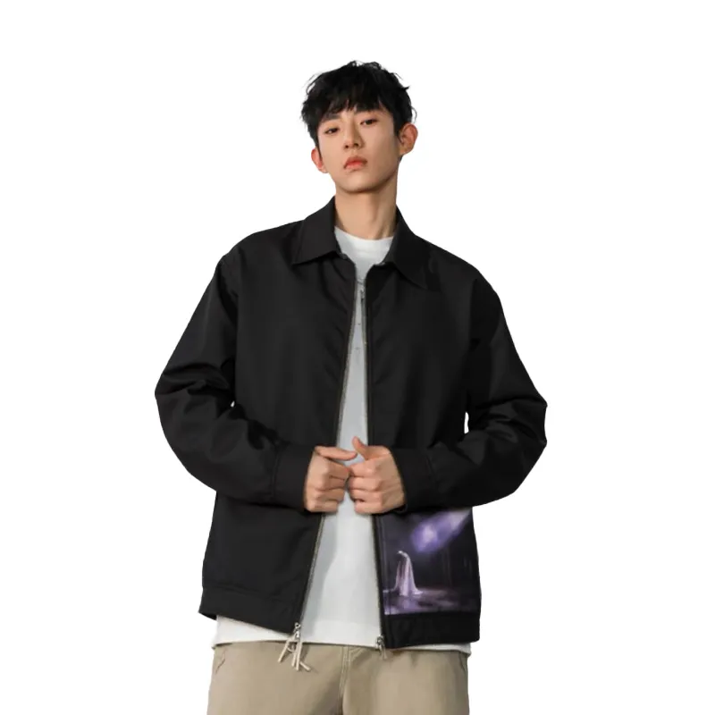 MAURRGOOU Jackets Coats Unisex Black-6