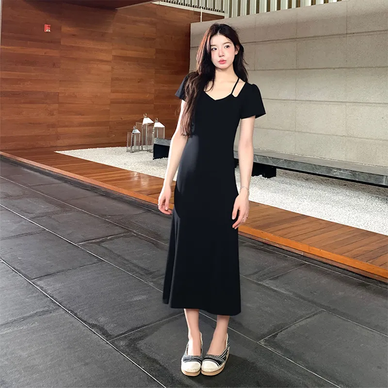 HANDAIWEI Short Sleeved Dress Women's-2