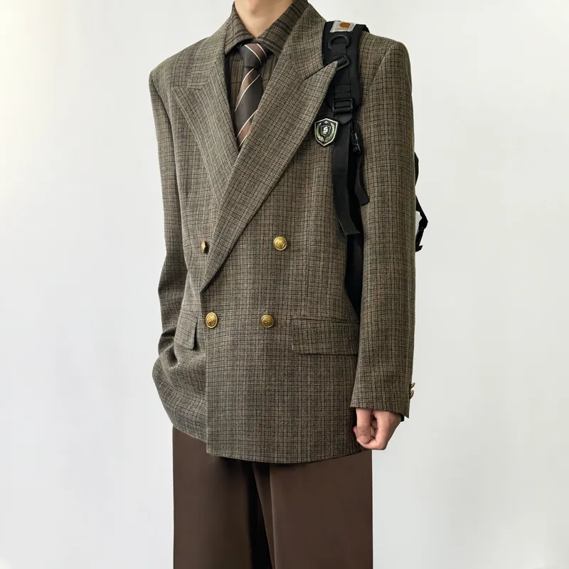 MUCUNSHU Business Suit Men's Black Brown-4